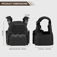 Chaleco Táctico OEM ODM, Portaplacas Duradero con Sistema MOLLE, Equipo Táctico con Cinturón Ajustable para Deportes y Entrenamiento al Aire Libre