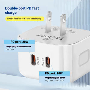For UK Plug PD 40W Fast Charger Type-C PD 20W Mobile Phone <strong>Adapter</strong> with Retail Box EU Socket Standard Type-C Fast Charging - Product Image 2