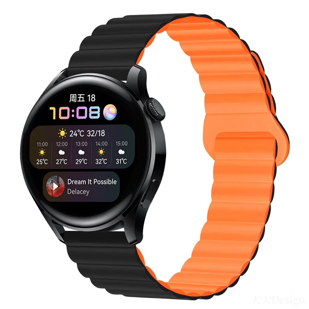 20mm 22mm Silicone Magnetic Strap for Samsung Galaxy Watch Band 42mm 46mm Galaxy Watch 5 41mm 45mm for Amazfit Bip GTR Strap