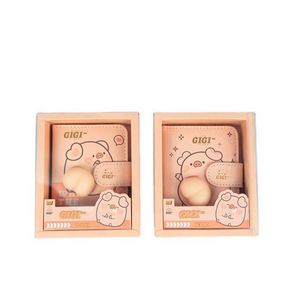 <b>Creative</b> Cartoon Animal Leather Decompression Notebook 100 Sheets Eco-Friendly Mini Cute Coloring Page Hand Book <b>Gift</b> Box - Product Image 1