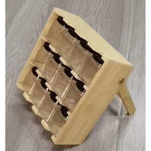 Organizzatore per <span class=keywords><strong>Spezie</strong></span> in Bambù a 4 Ripiani, Portaspezie da Cucina con 16 Barattoli, Organizzatore in <span class=keywords><strong>Legno</strong></span> per Condimenti da Bancone - Product Image 6