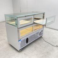 Réfrigérateur commercial, armoire réfrigérée avec éclairage LED, porte vitrée, vitrine à gâteaux, congélateur