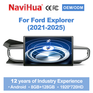 NaviHua per <span class=keywords><strong>Ford</strong></span> Explorer 2021-2025, Aggiornamento Auto con Radio Android da 12,5 Pollici, Navigazione GPS, Carplay Wireless, Unità Stereo Auto - Product Image 1