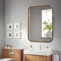 Miroir mural moderne cadre en métal, grand format, Style français, Design de luxe, miroir mural