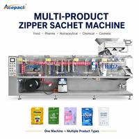 Machine d'emballage horizontale automatique Acepack pour sachets à fermeture éclair, pour aliments, multifonctionnelle et à haute productivité