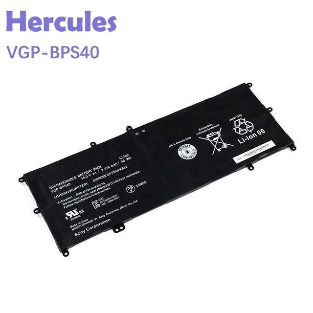 Replacement Laptop Battery 15V 3170mAh 48Wh VGP-BPS40 for Sony Vaio SVF15 SVF14N13CXB Series Rechargeable Notebook Battery