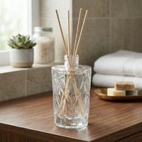 Diffuseur de parfum à bâtonnets en rotin épais au design polygonal 2026, senteur florale, pour décoration intérieure - Meilleures ventes