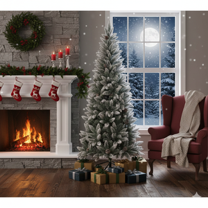 <span class=keywords><strong>Albero</strong></span> di Natale a spina di pesce innevato Lush 1,5-2,7 m, con coni di abete naturale e bacche rosse, decorazione festiva per la casa, alta qualità, autoportante - Product Image 1