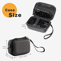 Étui de transport pour appareil photo avec poche en filet et emplacements pour cartes, boîte organisatrice pour appareil photo numérique étanche et antichoc