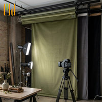 Rideaux de fond de studio photo ignifuges, insonorisants, en velours acoustique, résistants au feu, pour studio de photographie