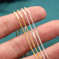 Produits tendance 2025 nouveautés Offre Spéciale amérique véritable or rempli 1.3mm chaîne de câble barre dappée pour la fabrication de bijoux Bracelet