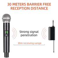 Microphone sans fil professionnel portable 2.4G pour fêtes, karaoké, églises, spectacles, réunions et chant