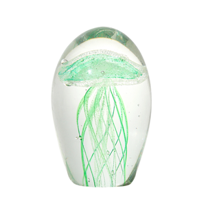 Vague en verre de Murano soufflé à la main, motif méduse créative, pour presse-papiers, ornements, petits cadeaux, série artiste, verre cristallin - Product Image 1