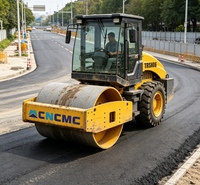 Rouleau compresseur vibrant à tambour unique CNCMC TRSH06, force 85KN, largeur de tambour 1520mm, 6 tonnes, type cabine, pour compactage de sol et d'asphalte