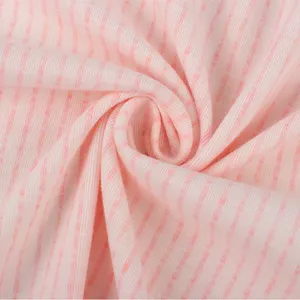 Tessuto di alta qualità 280GSM pettinato Interlock spazzolato lavorato a maglia 95% cotone 5% Spandex per panno per bambini