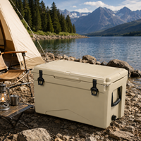 Glacière carrée thermique moderne avec design rotomoulé, étanche et isolée pour le camping estival et le stockage alimentaire