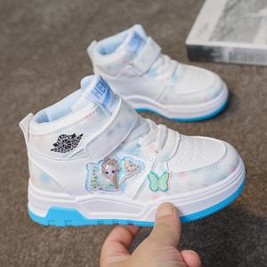 Zapatillas de Bota para Niños y Niñas Primavera Otoño 2025, Calzado Deportivo de Moda para Escuela Primaria, Nuevas Zapatillas de Baloncesto Blancas Infantiles - Product Image 4