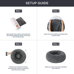 Camas Redondas para Perros Pequeños con Forro Polar de Pana y Base Antideslizante, Piel Sintética con Funda Lavable y Extraíble - Product Image 6