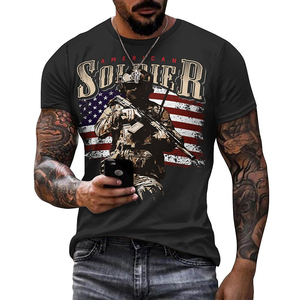 Chiến Binh 3D In Người Đàn Ông Của T-Shirt Lực Lượng Đặc Biệt Người Đam Hâm Ngắn Tay Áo Cựu Chiến Binh Mùa Hè Giản Dị Hàng Đầu Đồ Họa Thăng Hoa T-Shirt - Product Image 1