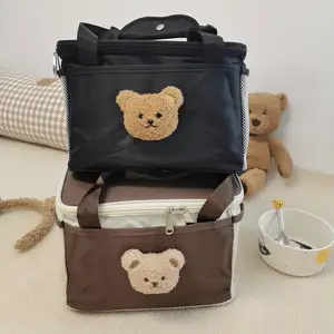 Cute Bear Mommy Bag Children's Thermal Insulation Bag Picnic Bag for Baby Kid Portable Fresh Keeping Ice Diaper Organization