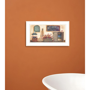 Collezione bagno HMS bianco incorniciato 1 bagno stampa artistica da parete - Product Image 1