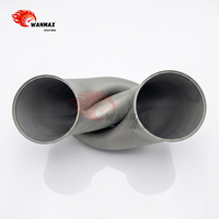 Colector de Escape Universal de Acero Inoxidable de 3.0 Pulgadas (76 mm) con Tubo en Z de Igual Longitud para Mejora del Rendimiento de Superautos