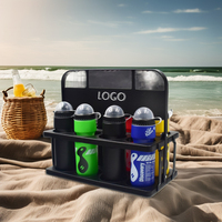 Support pliable pour 8 boissons, porte-bouteilles portable, porte-boissons pour le football, porte-boissons d'extérieur pour barbecue, camping, plage, fête