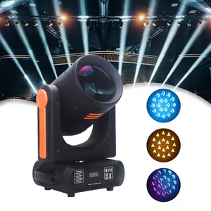 Mini haz Cabeza Movil 200W <span class=keywords><strong>DMX</strong></span> LED luz con cabezal móvil 18 prisma <span class=keywords><strong>Gobo</strong></span> Spot Luces LED Dj Luz de escenario para discoteca Night Club Bar - Product Image 1