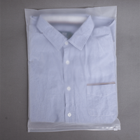 Sac à fermeture éclair personnalisé 120 microns PE Sacs transparents Sacs d'emballage en plastique zip-lock Conception givrée pour vêtements Zip Seal
