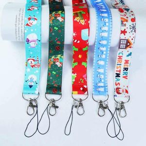 Christmas Cartoon Anime Phone <b>Lanyard</b> Snowman Tree Neck Straps Hook Accessories - Product Image 2
