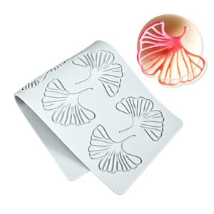 Moule en silicone en forme de feuille de Ginkgo - Moule à fondant en forme d'éventail à 4 cavités pour la décoration de gâteaux, la fabrication de chocolats et de bonbons, qualité alimentaire - Product Image 5