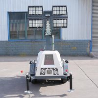 Tour d'éclairage LED portable CE EPA avec générateur diesel 9M, longue autonomie et faible entretien, livraison gratuite