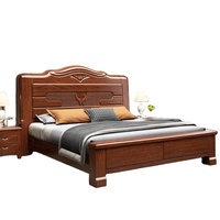 Ensemble de meubles de chambre à coucher, ensemble de rangement pour la chambre à coucher avec armoire, table de chevet, lit avec sommier, lit queen-size populaire avec armoire