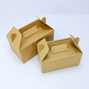 Cajas de cartón impermeables portátiles de <span class=keywords><strong>pollo</strong></span> frito y sushi coreanas personalizadas para embalaje de alimentos para llevar con asas - Product Image 5