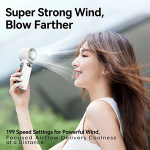 Nuevo Ventilador de Mano de Plástico de Cinco Velocidades y Alta Velocidad con Pantalla Digital, Enfriamiento por Hielo, Motor AC, Recargable por USB, 6000mAh, Portátil para Auto - Product Image 6