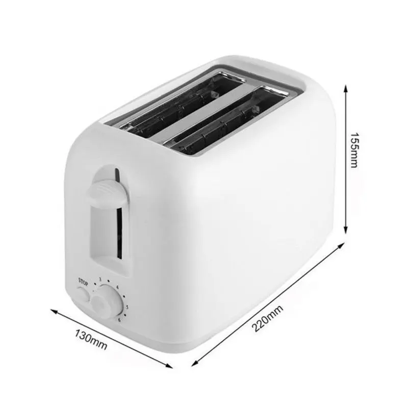 Çıkarılabilir kırıntı tepsisi tost makinesi ile ekmek kızartma makinesi pişirme aletleri 2 dilim otomatik hızlı ısıtma geniş yuvaları destek tost makinesi