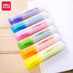 Deli Highlighter S625 Color Fluorescent Marker <b>Pen</b> Flat Tip Student Office Use - Product Image 1