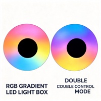 Boîte à lumière LED dynamique RGB en forme d'œil, éclairage d'ambiance tendance, panneau publicitaire extérieur pour la décoration de devanture de magasin d'arbres