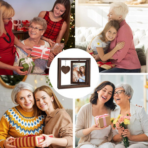 Cadre photo rotatif en bois pour animaux de compagnie, cadeaux commémoratifs pour chiens et chats, vente en gros - Product Image 3