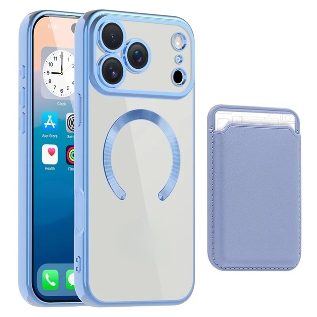 For iPhone 17 Pro Max Case Compatible with Premium TPU + PC Magnetic Card Wallet Holder Business Design for Wallet Multi Color