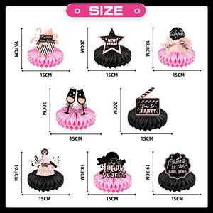 뜨거운 판매 <span class=keywords><strong>2026</strong></span> 친환경 럭셔리 해피 뉴 이어 벌집 볼 펜던트 핑크 종이 벌집 스탠드 - Product Image 2