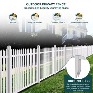 Clôture et poteaux <span class=keywords><strong>en</strong></span> PVC blanc 6x8 pieds, vente <span class=keywords><strong>en</strong></span> gros, panneaux de clôture <span class=keywords><strong>en</strong></span> vinyle plastique pour l'intimité 6 pieds, clôture de jardin extérieure pour jardin - Product Image 5