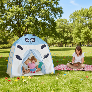 Vente directe d'usine de tentes pour enfants de haute qualité avec visages d'animaux mignons et rideaux pour la chambre des tout-petits et l'espace de jeu - Product Image 4