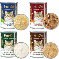 Nourriture humide pour chat en conserve FurZo personnalisable 400 g - Formule poulet, thon, lapin, lait de chèvre, riche en protéines, sans céréales, pour toutes les générations