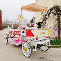 Chariot de princesse Cendrillon style citrouille, transport spécial pour mariages