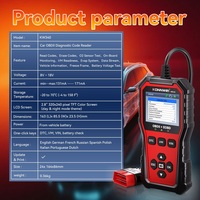 Pantalla a color de 2,8 "KONNWEI KW340 OBD2 EOBD Herramienta de diagnóstico de coche Lector de código con llaves VIN DTC I/M