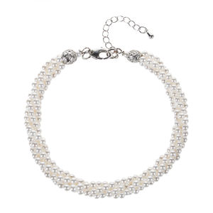 WENCHI TWB802 Brazalete Elegante con Cuentas de Perlas Naturales de 4 Hileras - Product Image 1