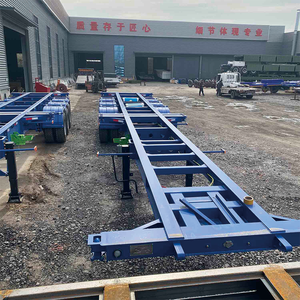 Semi-remorque squelette porte-conteneurs 3 essieux 40 pieds, galvanisée à chaud, traitement antirouille, pour transport routier toutes saisons - Product Image 5