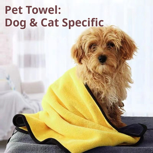 Serviette pour animaux de compagnie double face douce 80% polyester 20% polyamide absorbante taille personnalisable pour garder au chaud les chiens et les chats pour le bain et le séchage - Product Image 1