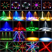 180W 4-in-1 8-Arm Bee Eye Beam Moving Head Light Laserlicht Wash-Licht LED für DJ Disco Party KTV Nachtclub Hochzeit